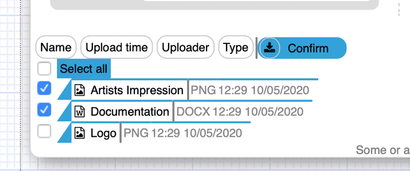 File interface multi download