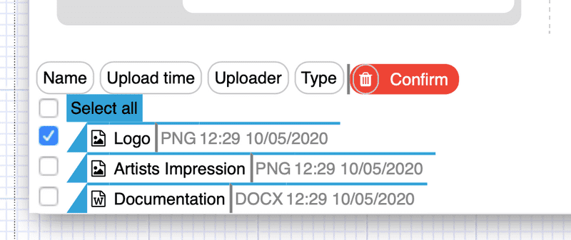 File interface to delete files