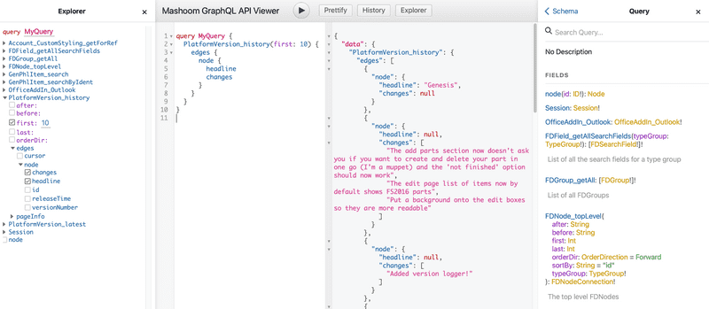 A preview of Mashoom's new API explorer