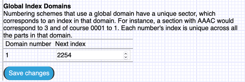 Interface to modify domain indexes