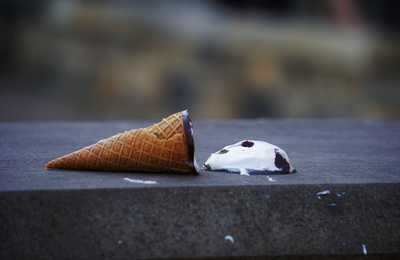 A dropped ice-cream cone; a failure we all have experienced